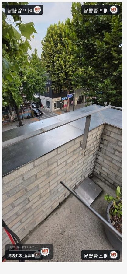 옥상 스텐 난간 보수 평철 가접 걷고 새로 접합 보강판