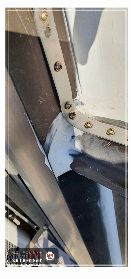 알루미늄 난간대 용접 피스 제거 연마 실외기 하중 보수 수리